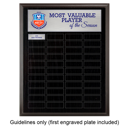 Black Ash Laminate Plaque - Annual