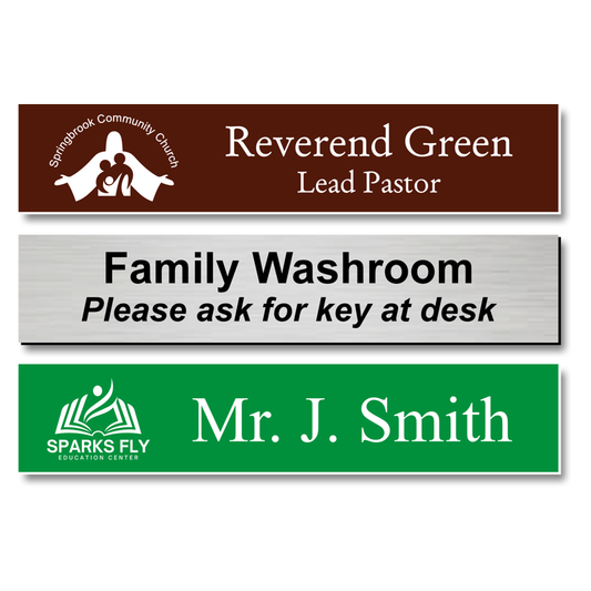 2x10" Name Plate - Standard Plastic - Lasered