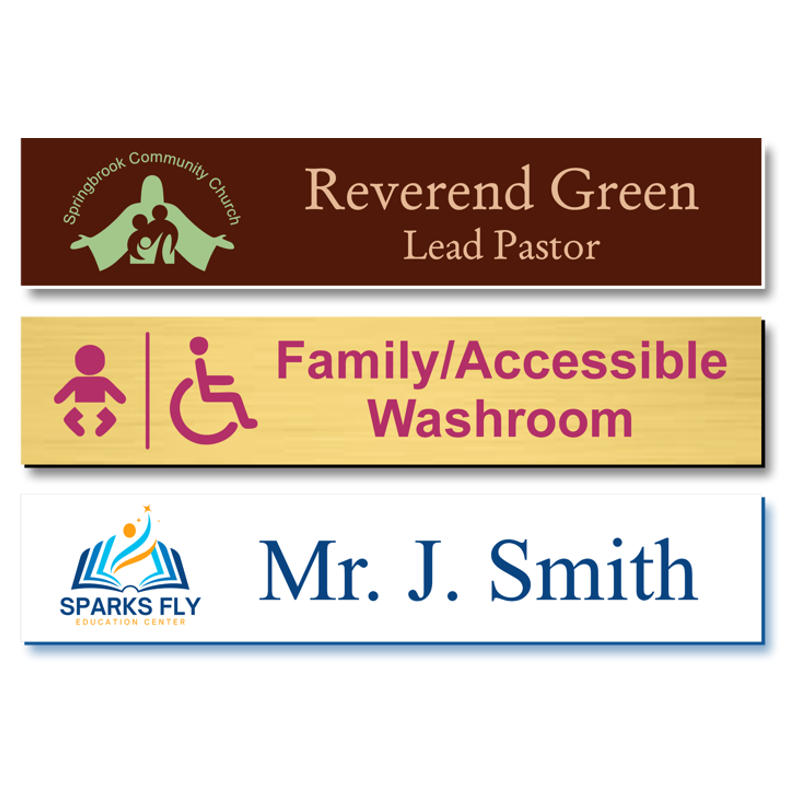 2x10" Name Plate - Standard Plastic - Printed