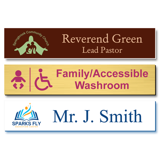 2x10" Name Plate - Standard Plastic - Printed