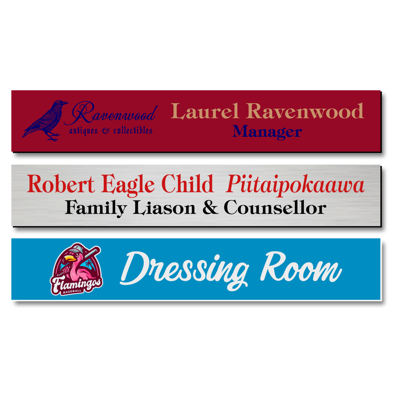 2x12" Name Plate - Standard Plastic - Printed