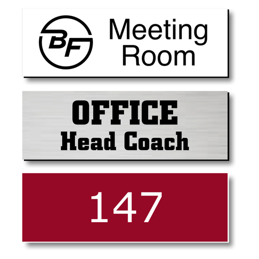 2x6" Name Plate - Standard Plastic - Lasered