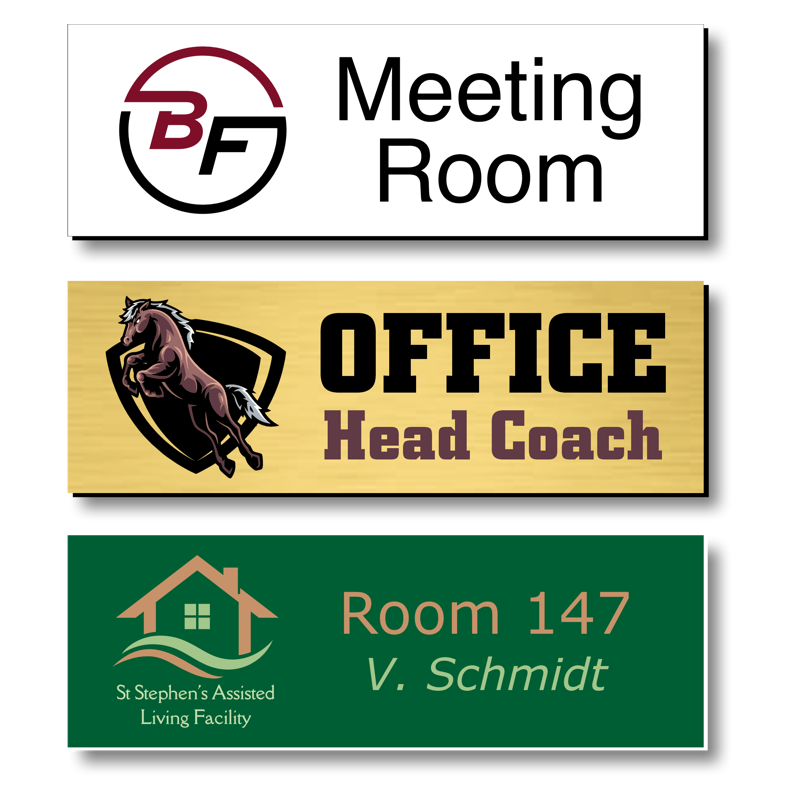 2x6" Name Plate - Standard Plastic - Printed