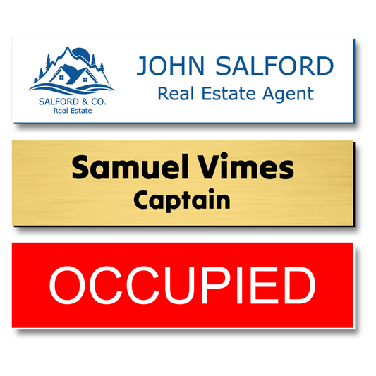2x8" Name Plate - Standard Plastic - Lasered