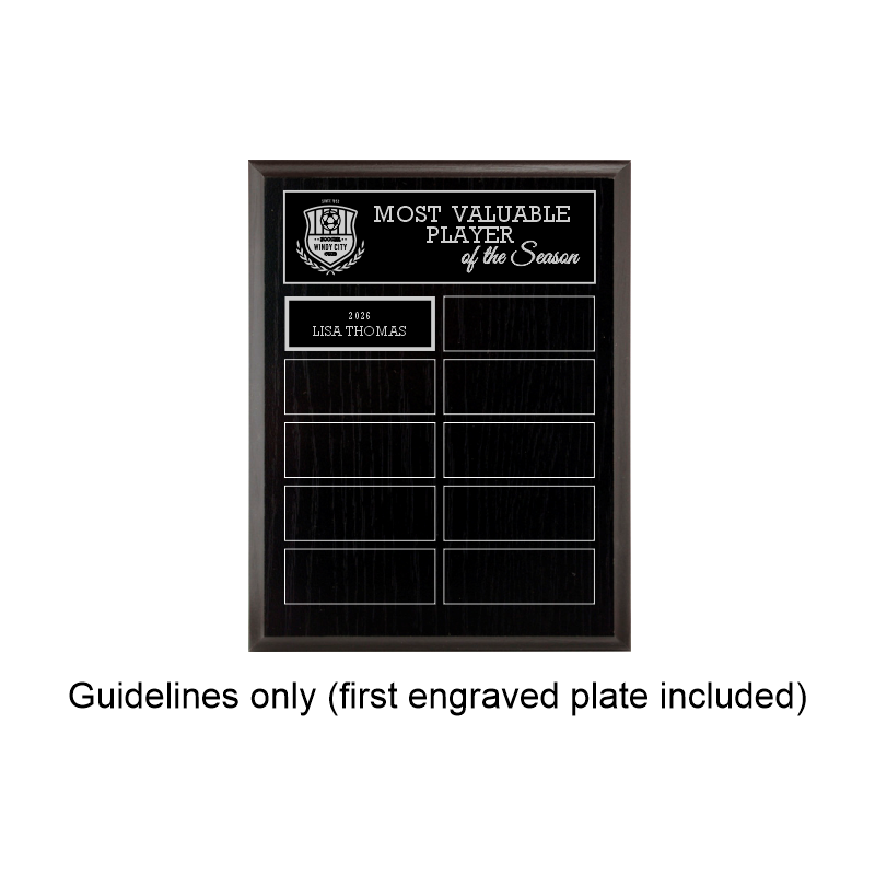 Black Ash Laminate Plaque - Annual