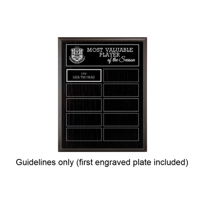 Black Ash Laminate Plaque - Annual