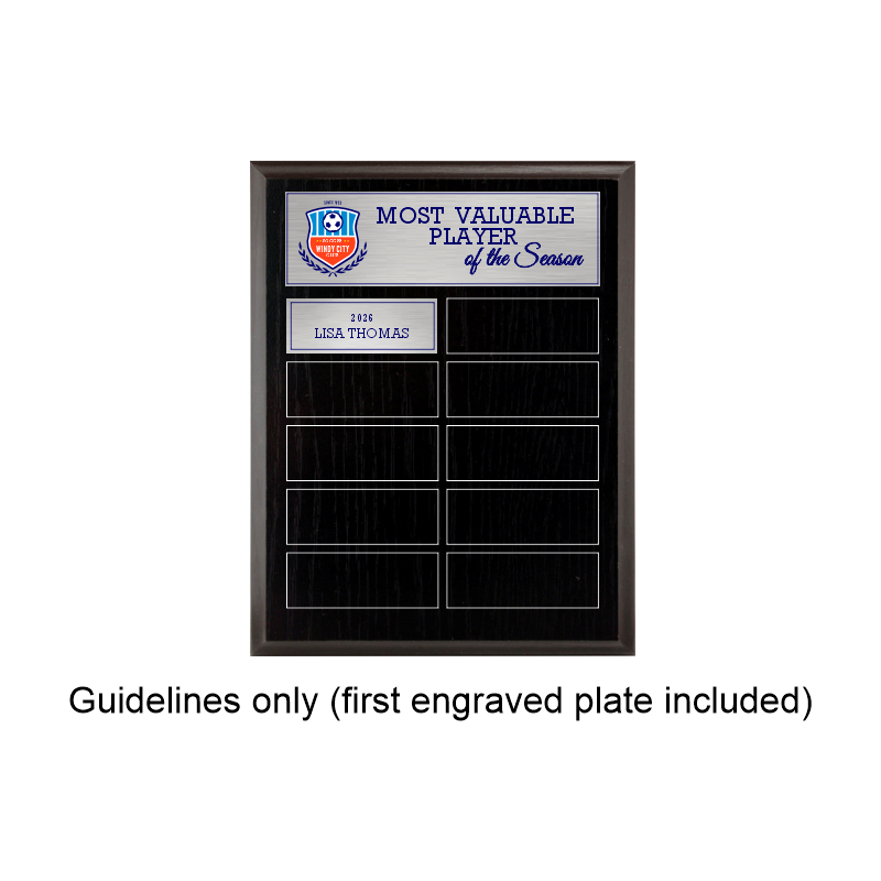 Black Ash Laminate Plaque - Annual