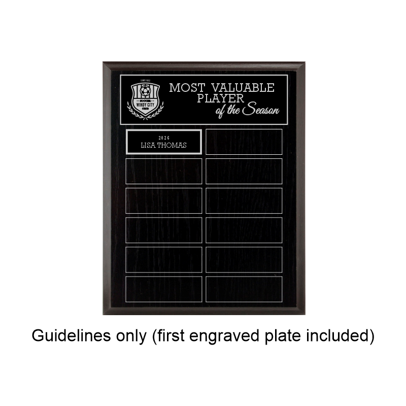 Black Ash Laminate Plaque - Annual