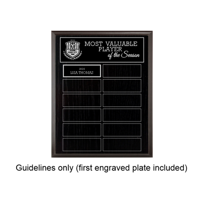 Black Ash Laminate Plaque - Annual