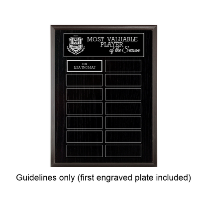 Black Ash Laminate Plaque - Annual