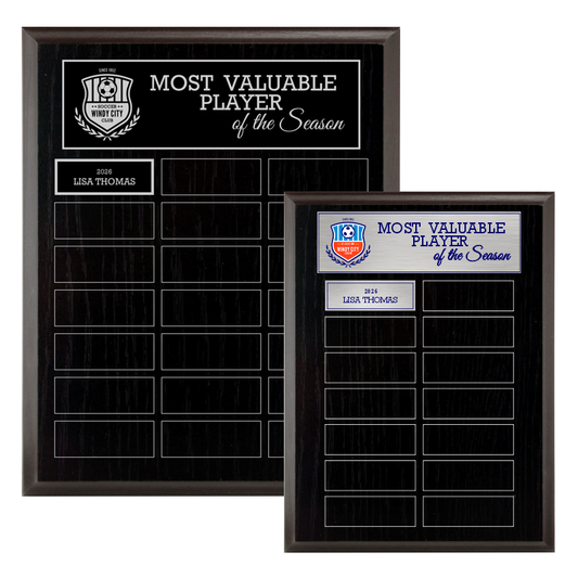 Black Ash Laminate Plaque - Annual