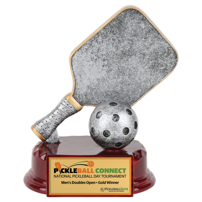 Pickleball Paddle & Ball Resin Award