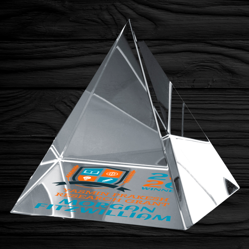 Pyramid Crystal Paperweight