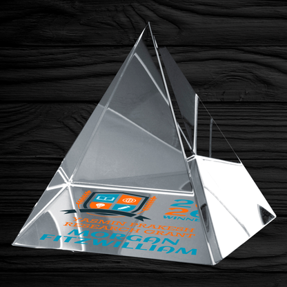 Pyramid Crystal Paperweight