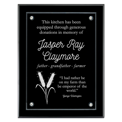 Regency Piano Finish Acrylic Plaque - Black