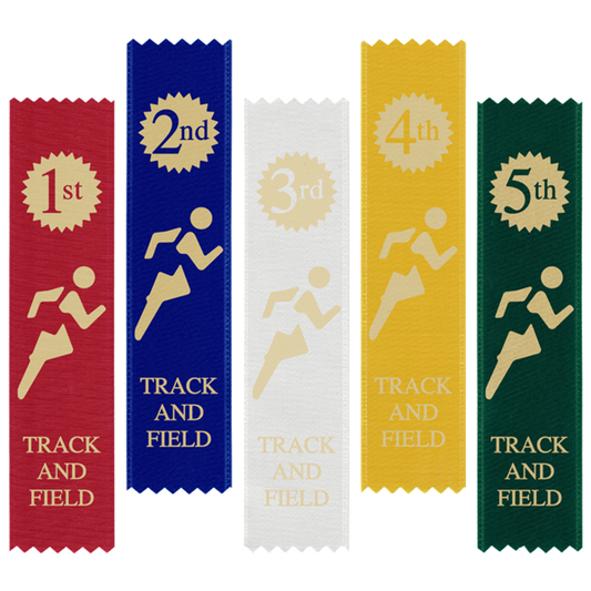 Track & Field Placing Ribbons - 1st-5th