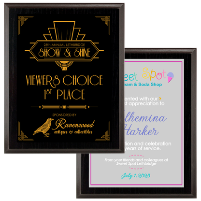 Black Ash Laminate Plaque