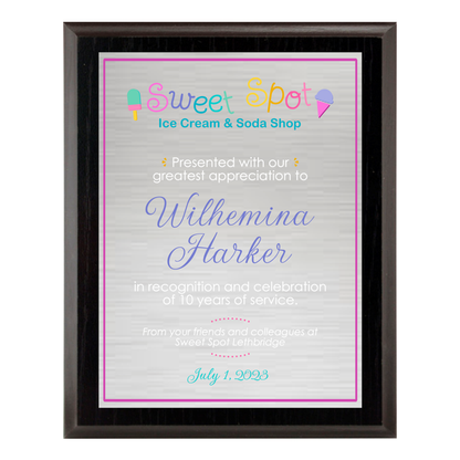 Black Ash Laminate Plaque