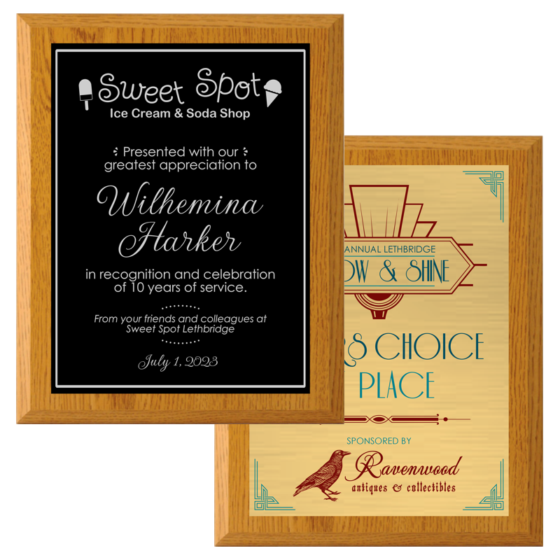 Oak Laminate Plaque