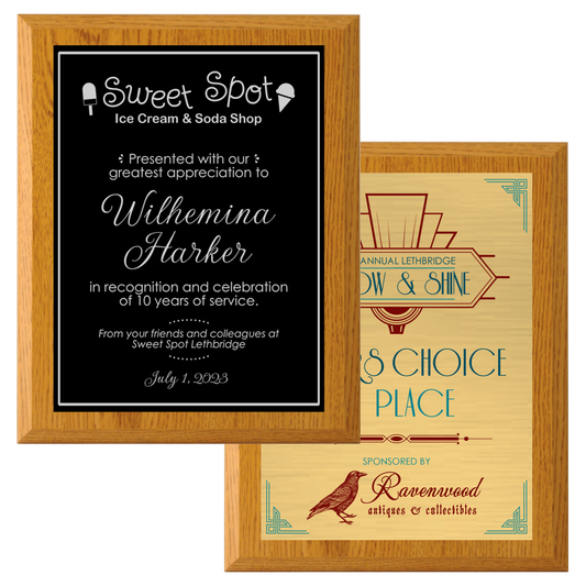 Oak Laminate Plaque