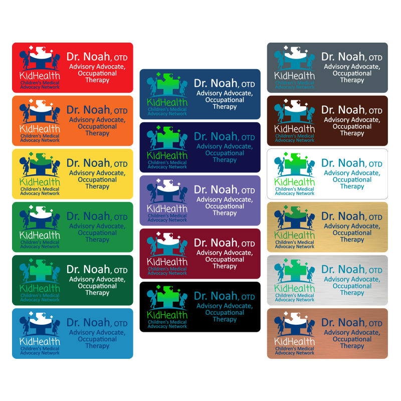 Name Badge - Oversize Plastic - Printed