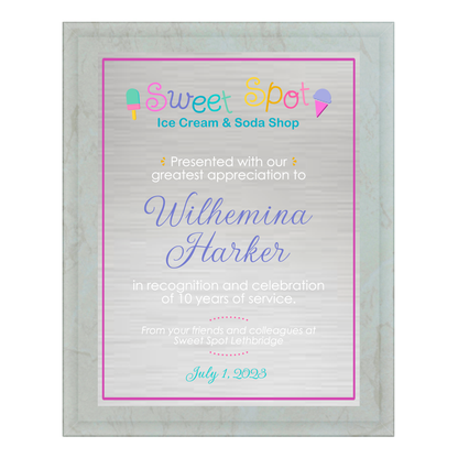 White Marble Laminate Plaque
