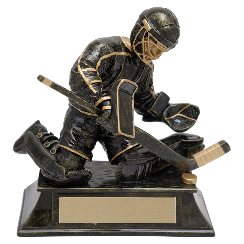 Aztec Gold Goalie Resin Award - Hockey