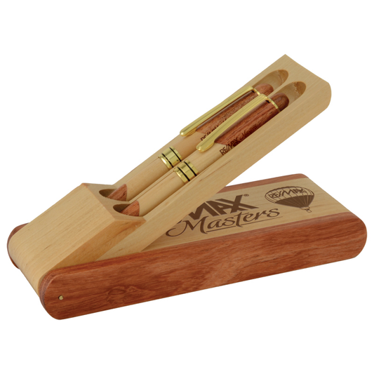 Rosewood Maple Pen Set - Double