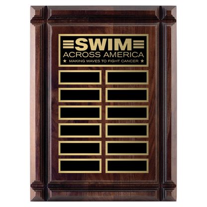 Deep Groove Walnut Plaque - Annual