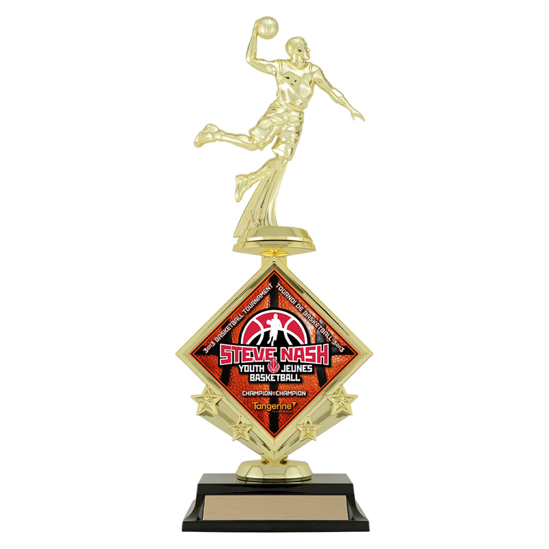 Diamond Star Custom Trophy with Figure