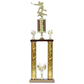 Double 3 Post Column Trophy with Wood Base