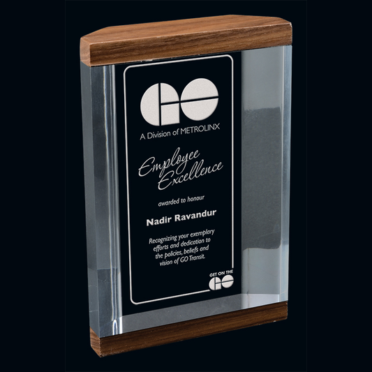 Turtle Island Series - Mackinac Walnut & Acrylic Award