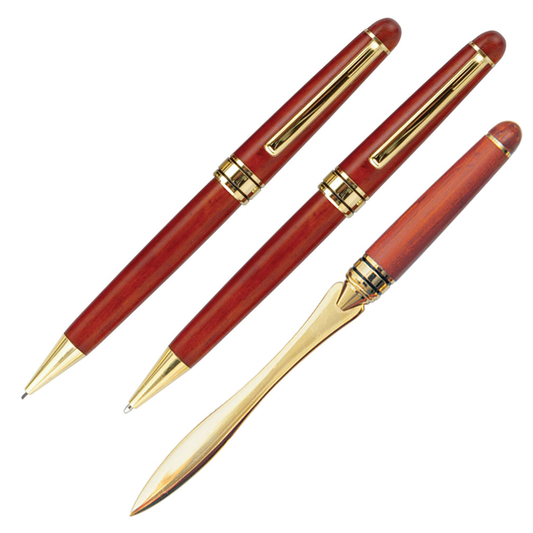 Rosewood Executive Pen, Pencil & Letter Opener
