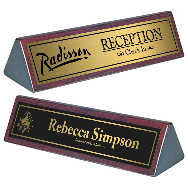 Rosewood Desk Name Bar