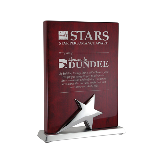 Rosewood Star Stand Up Plaque