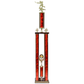 Double 5 Post Column Trophy with Wood Base