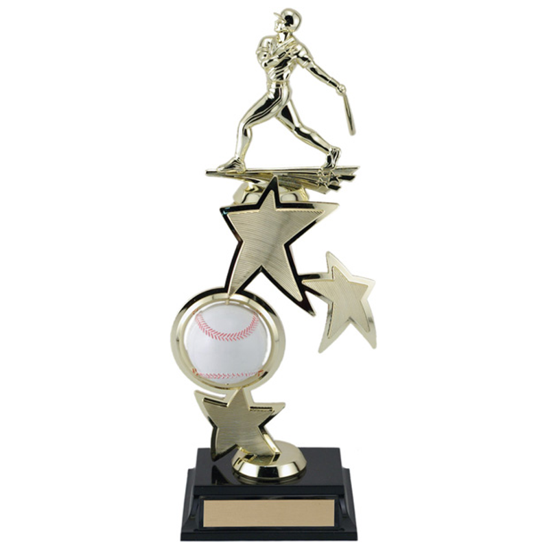 Spinning Sport Figure Trophy - Baseball