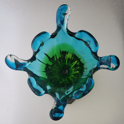 Splash Glass Vase with Base