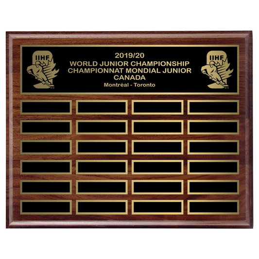 Traditional Bevel Walnut Plaque - Annual