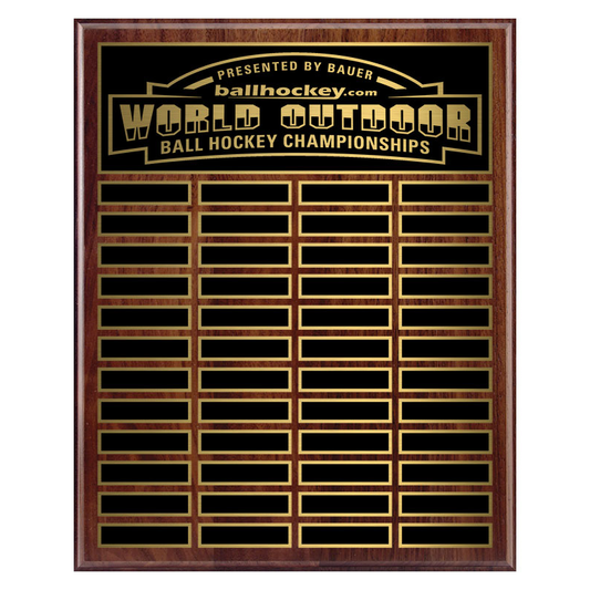 Traditional Bevel Walnut Plaque - Annual - Extra Large