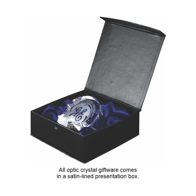Mount Rundle Crystal Paperweight & Card Holder