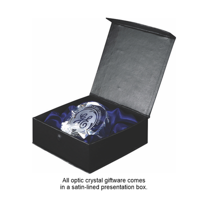 Mount Rundle Crystal Paperweight & Card Holder